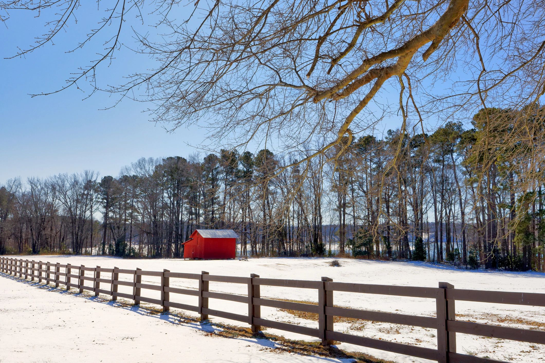 Snowy landscape representing winter comfort and energy savings